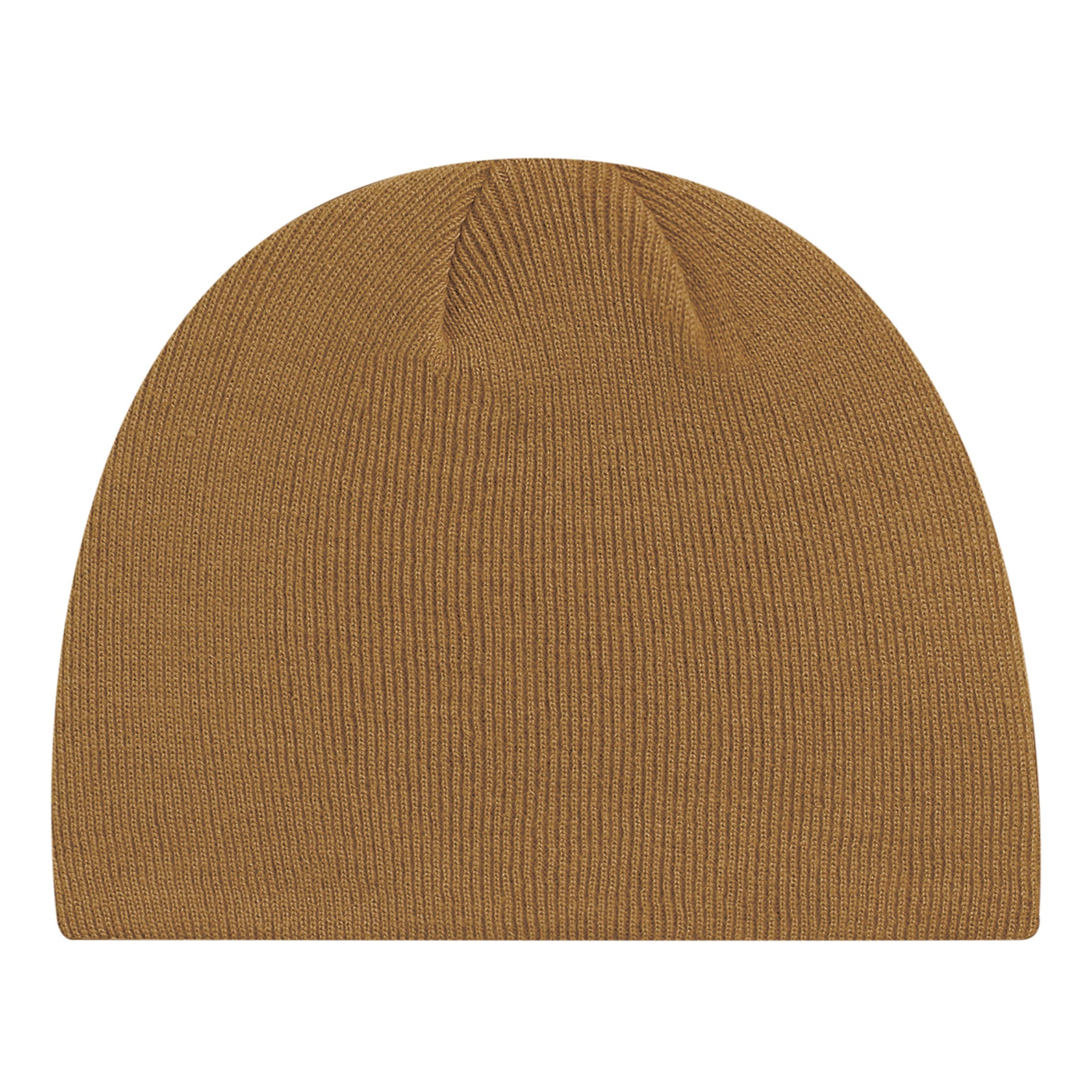 AJM Acrylic Board Toque in duck canvas brown, a classic knit beanie style cap.