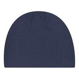 AJM Acrylic Board Toque in navy, a classic solid-colored knit winter hat.