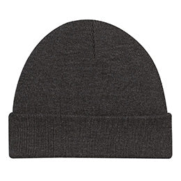 AJM Acrylic Cuff Toque in charcoal gray.