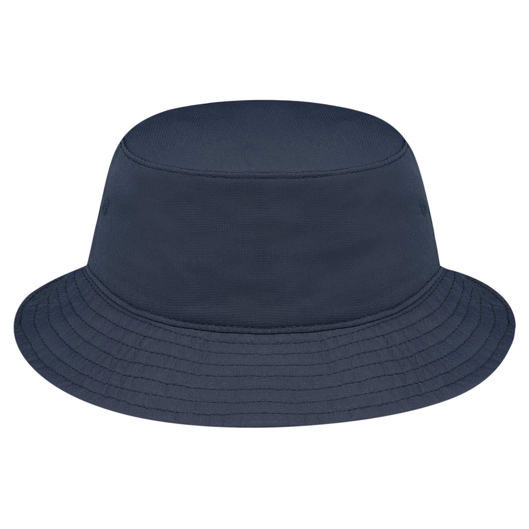 Navy AJM Polyester Pearl Nylon bucket hat in a fitted style.