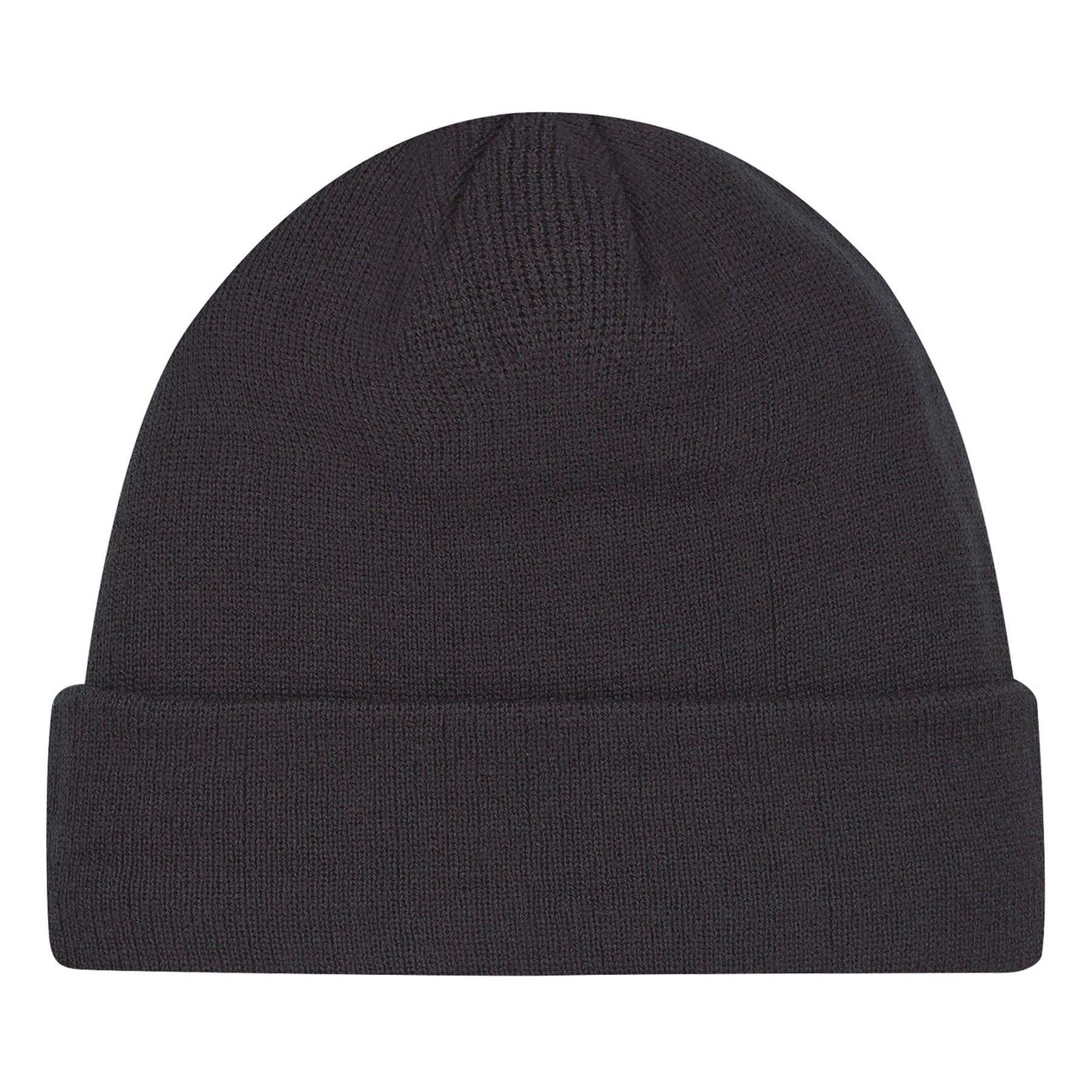 Black AJM Acrylic/Polyester micro fleece cuff toque.