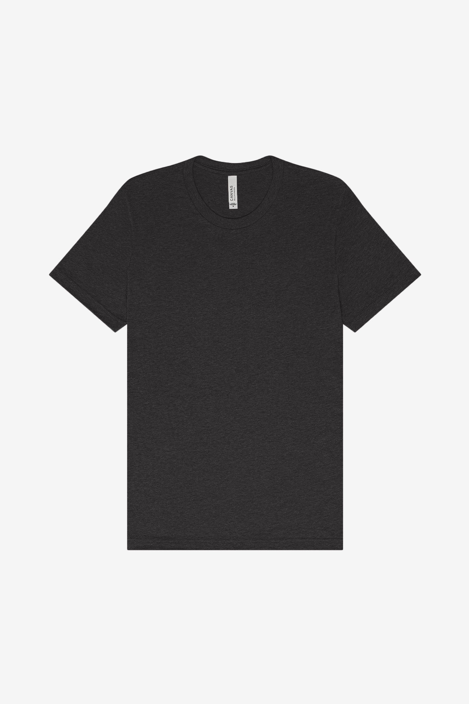 Bella+Canvas Unisex Heather CVC Short Sleeve Tee in Dark Grey Heather.