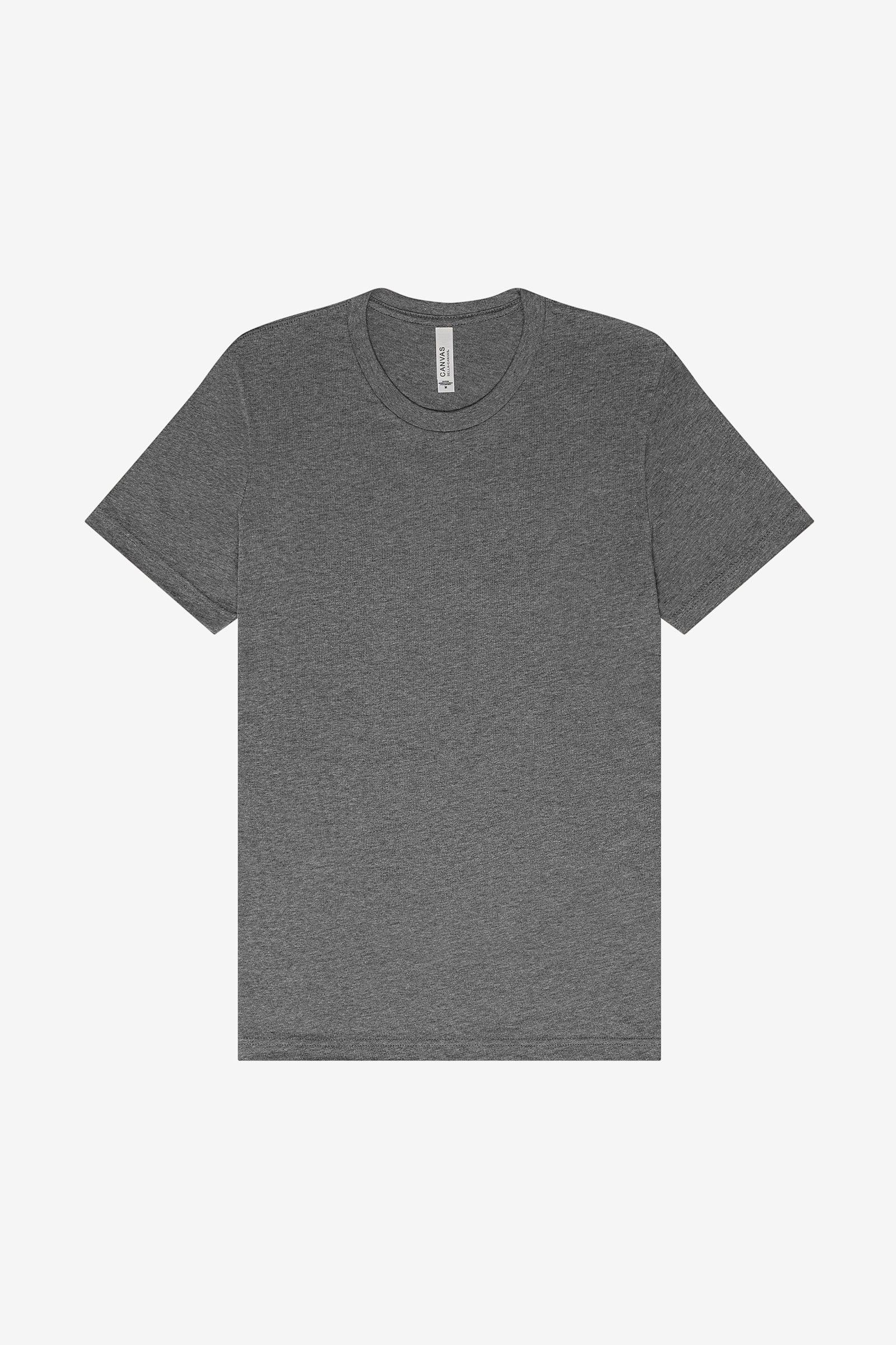 Bella+Canvas Unisex Heather CVC Short Sleeve Tee in Deep Heather.