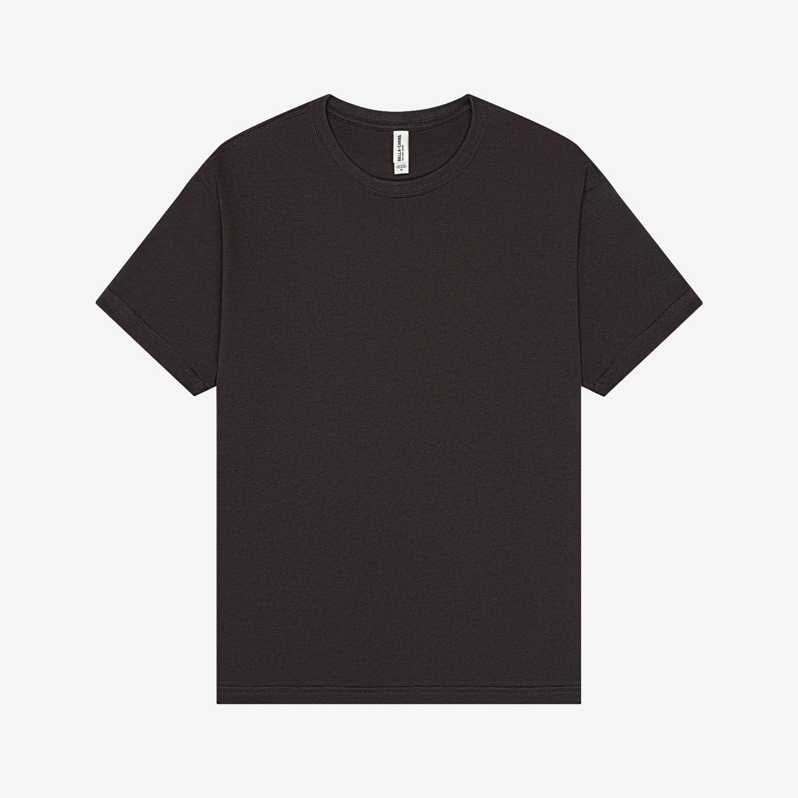 Bella + Canvas Unisex 6 oz Heavyweight Tee in dark grey featuring a classic crew neck and short sleeves.