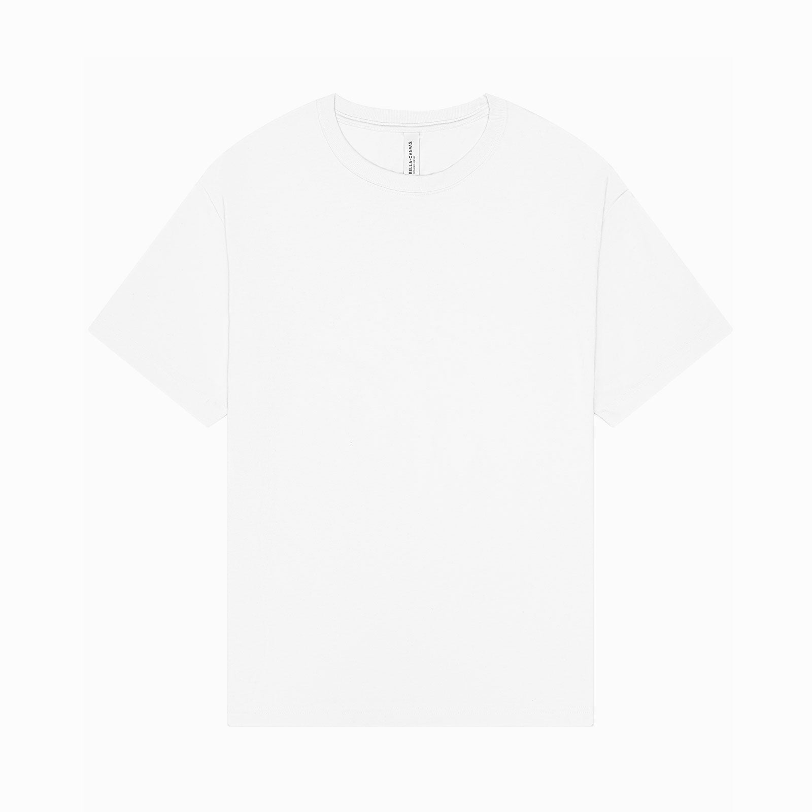 Bella + Canvas Unisex 6 oz Heavyweight Tee in white, front view of a blank short-sleeve t-shirt.