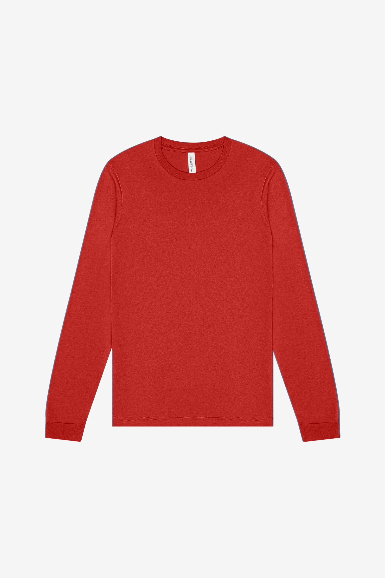 Bella+Canvas Unisex Jersey long sleeve tee in red.