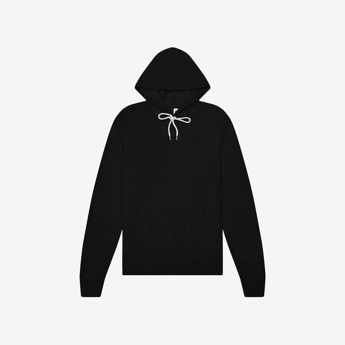 Bella+Canvas Unisex Poly-Cotton Fleece Pullover Hoodie in Black Heather.