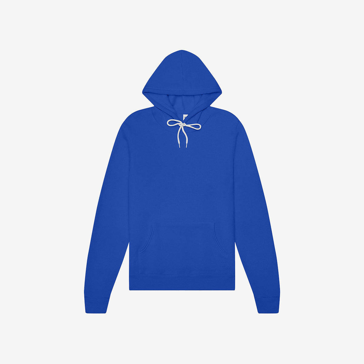 Bella+Canvas True Royal poly-cotton fleece unisex pullover hoodie on a white background.