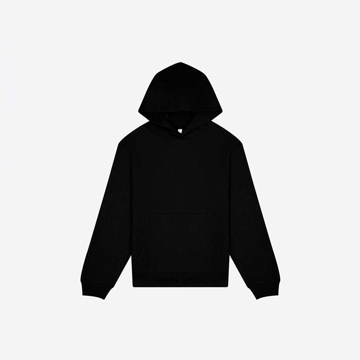 Bella + Canvas Unisex 10 oz Heavyweight Pullover Hoodie in black displayed as a solid color, front-facing garment.