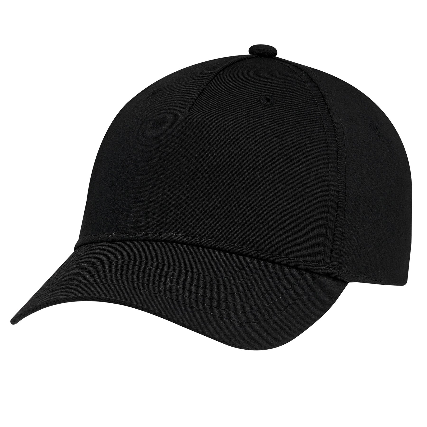 AJM 5 Panel Constructed Full-Fit-Five hat in black.