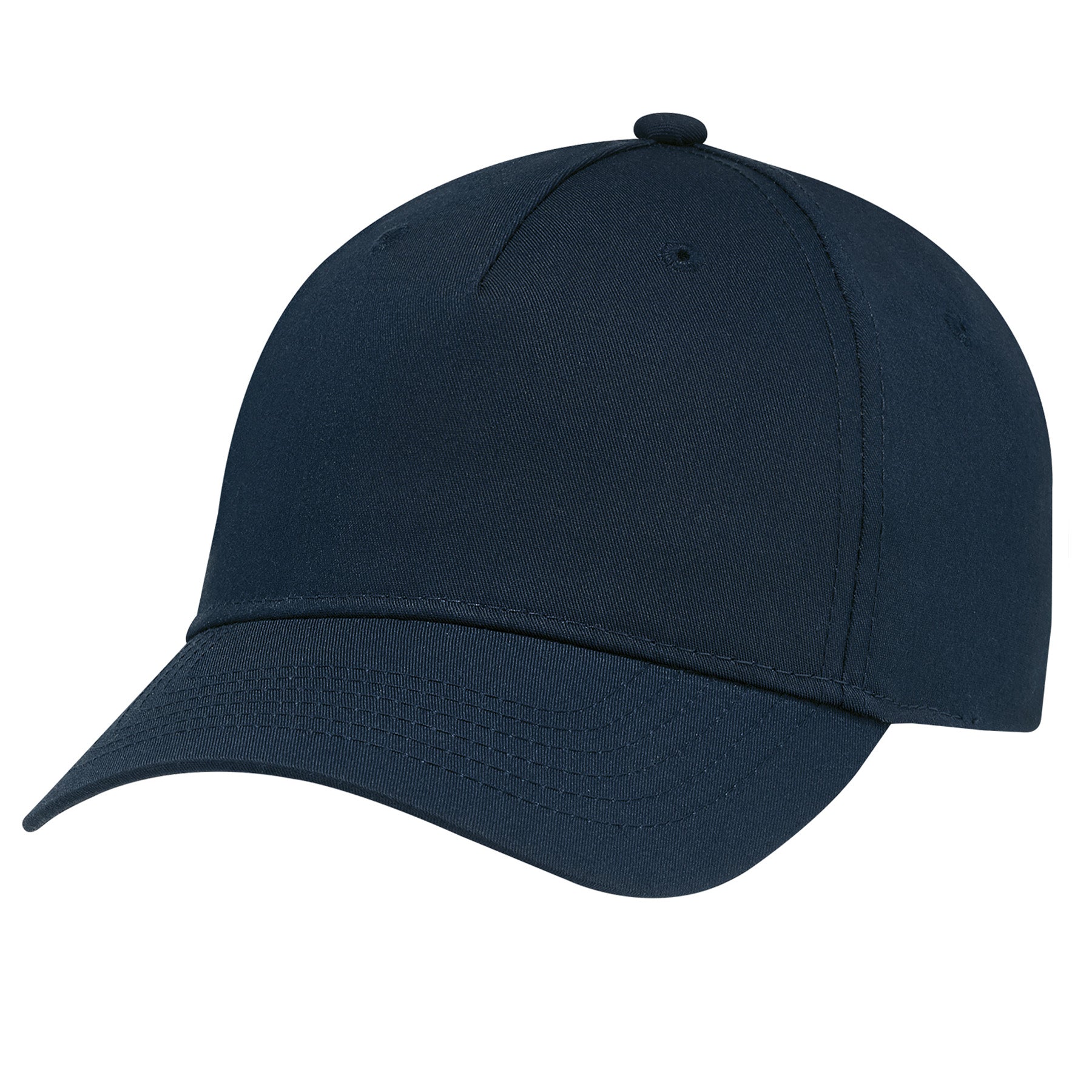 AJM 5 Panel Constructed Full-Fit-Five baseball cap in navy.