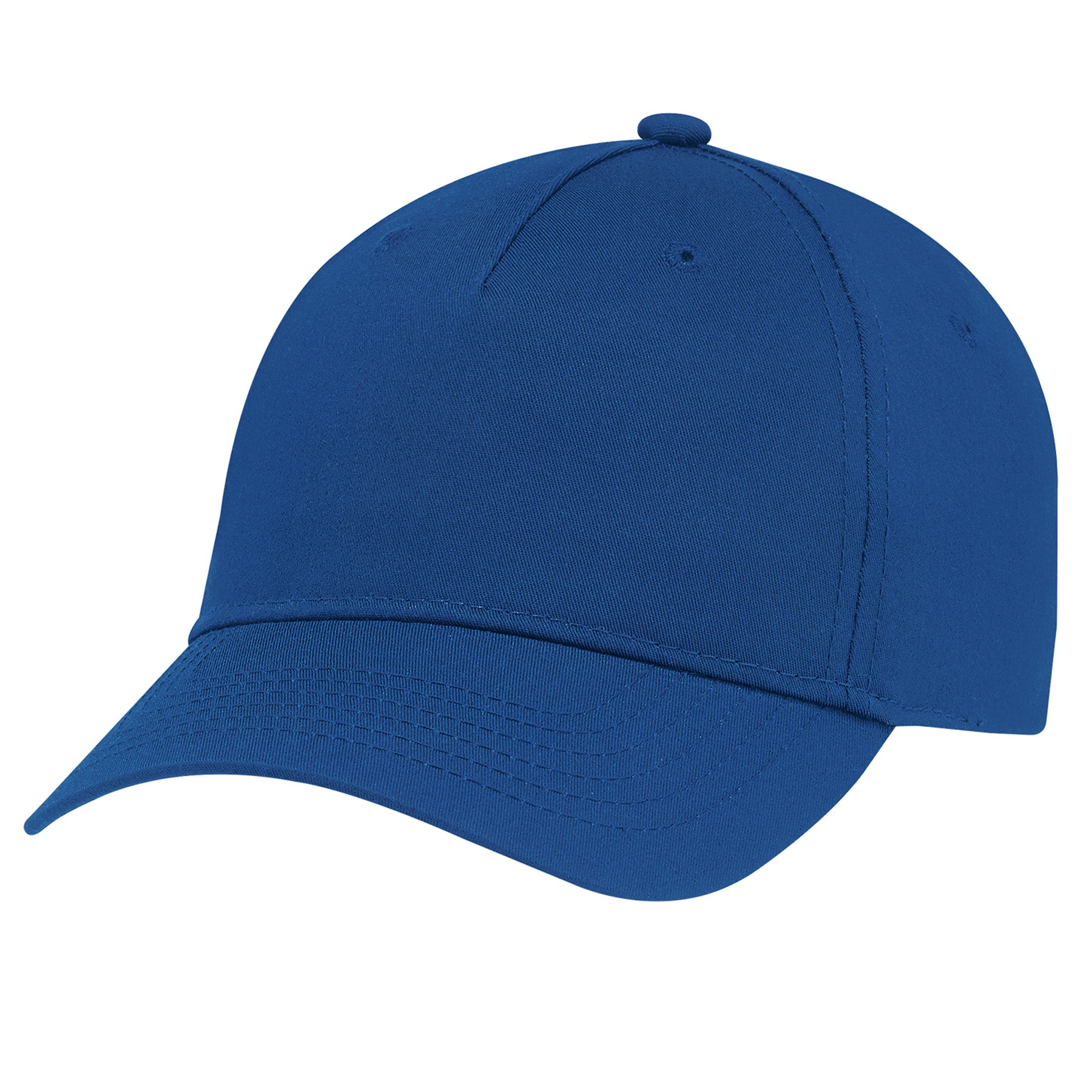 AJM 5 Panel Constructed Full-Fit-Five cap in royal blue with a classic design.