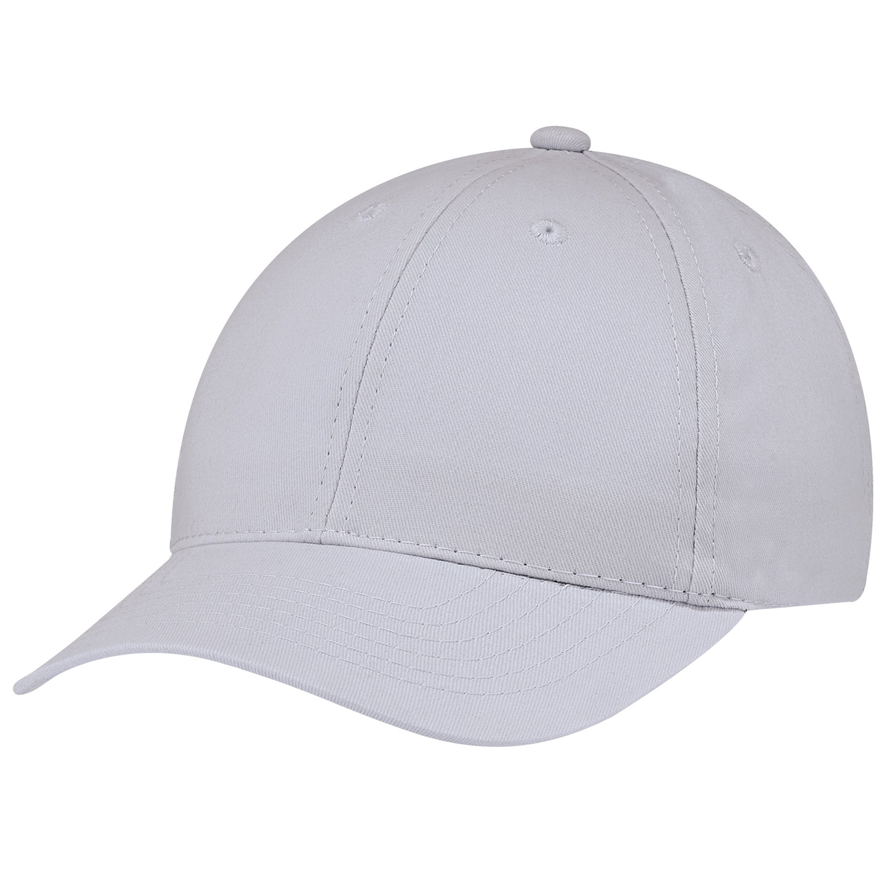 Light gray AJM Brushed Cotton Drill 6-panel constructed contour baseball cap.