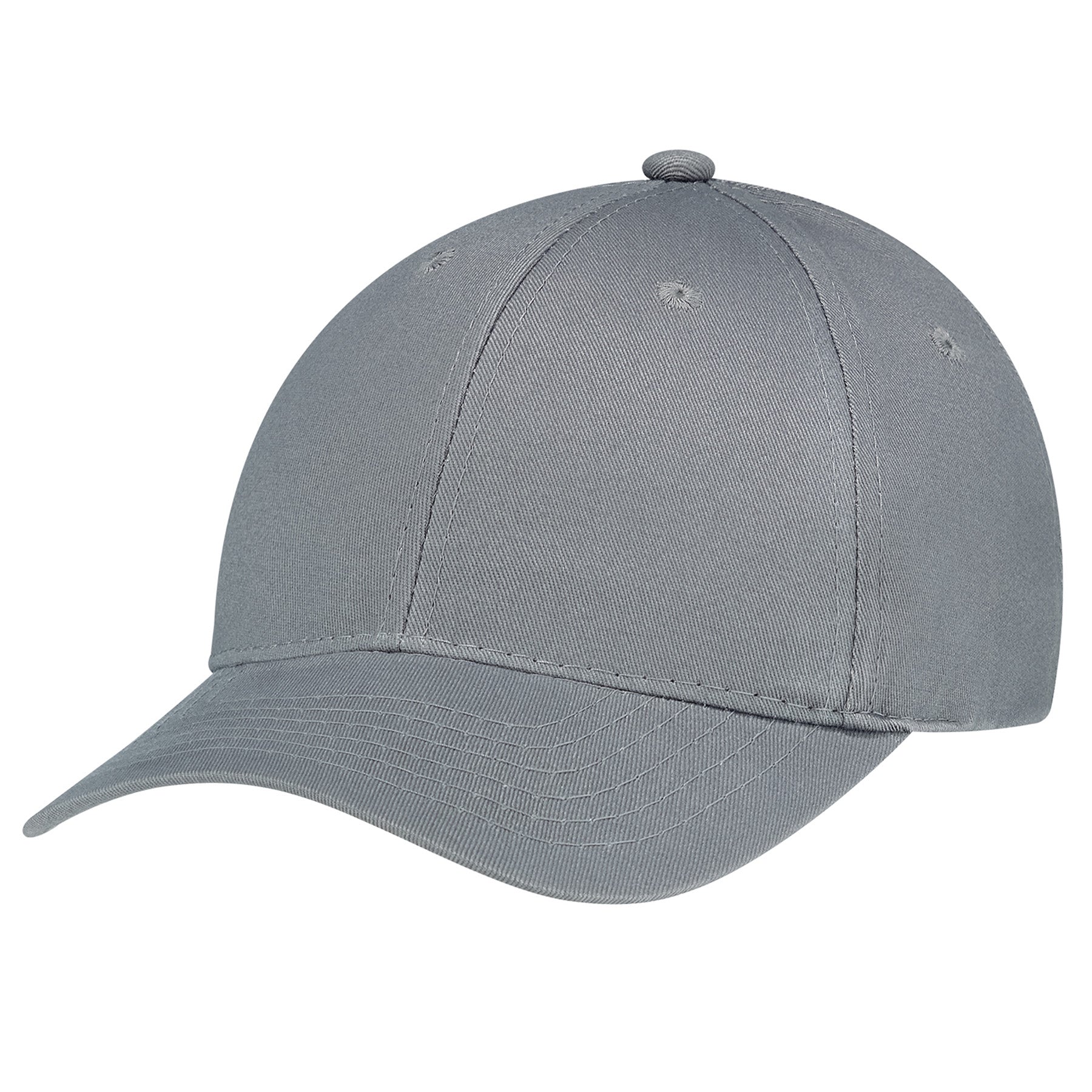 Slate grey AJM Brushed Cotton Drill 6-panel constructed contour baseball cap.