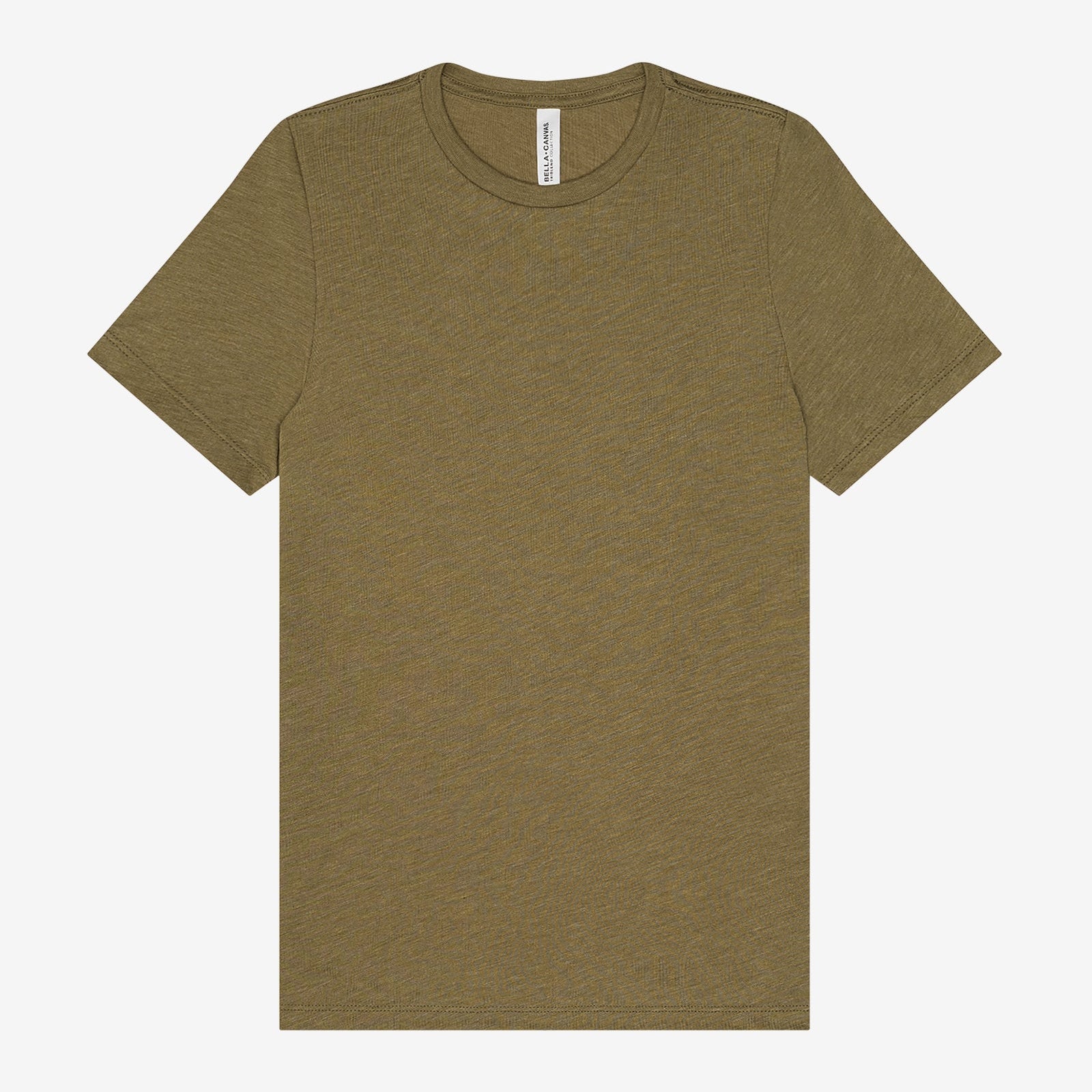 Bella+Canvas Women's Relaxed Triblend Short Sleeve Tee in Olive Triblend.