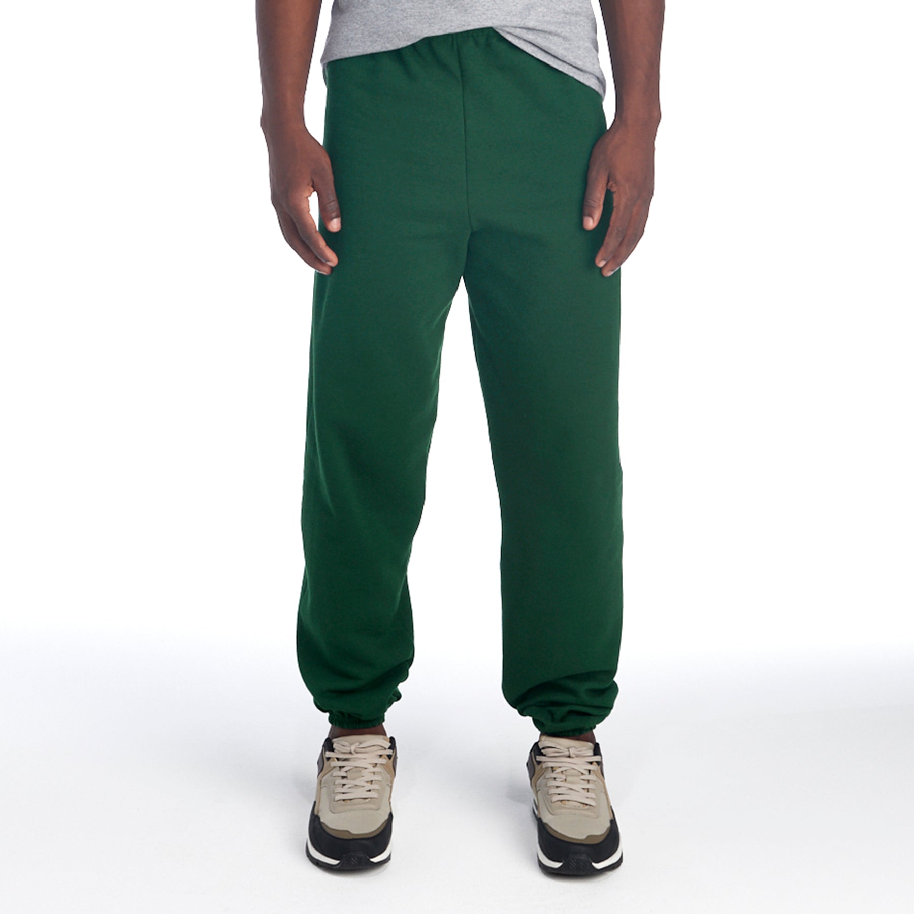 Jerzees NuBlend Adult Sweatpants in forest green featuring a comfortable fit and elastic cuffs.