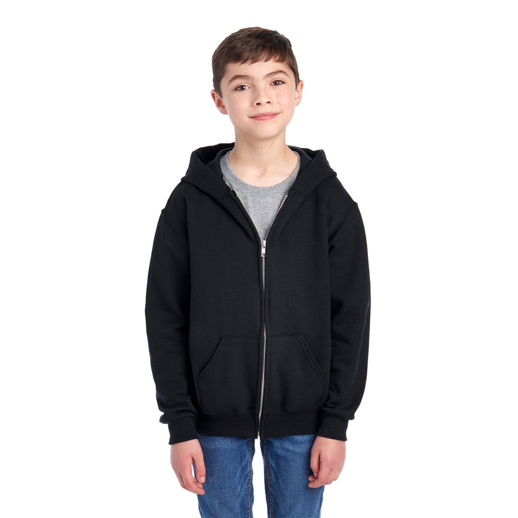Jerzees NuBlend® Youth Full-⁠Zip Hooded Sweatshirt – Toba Sportswear