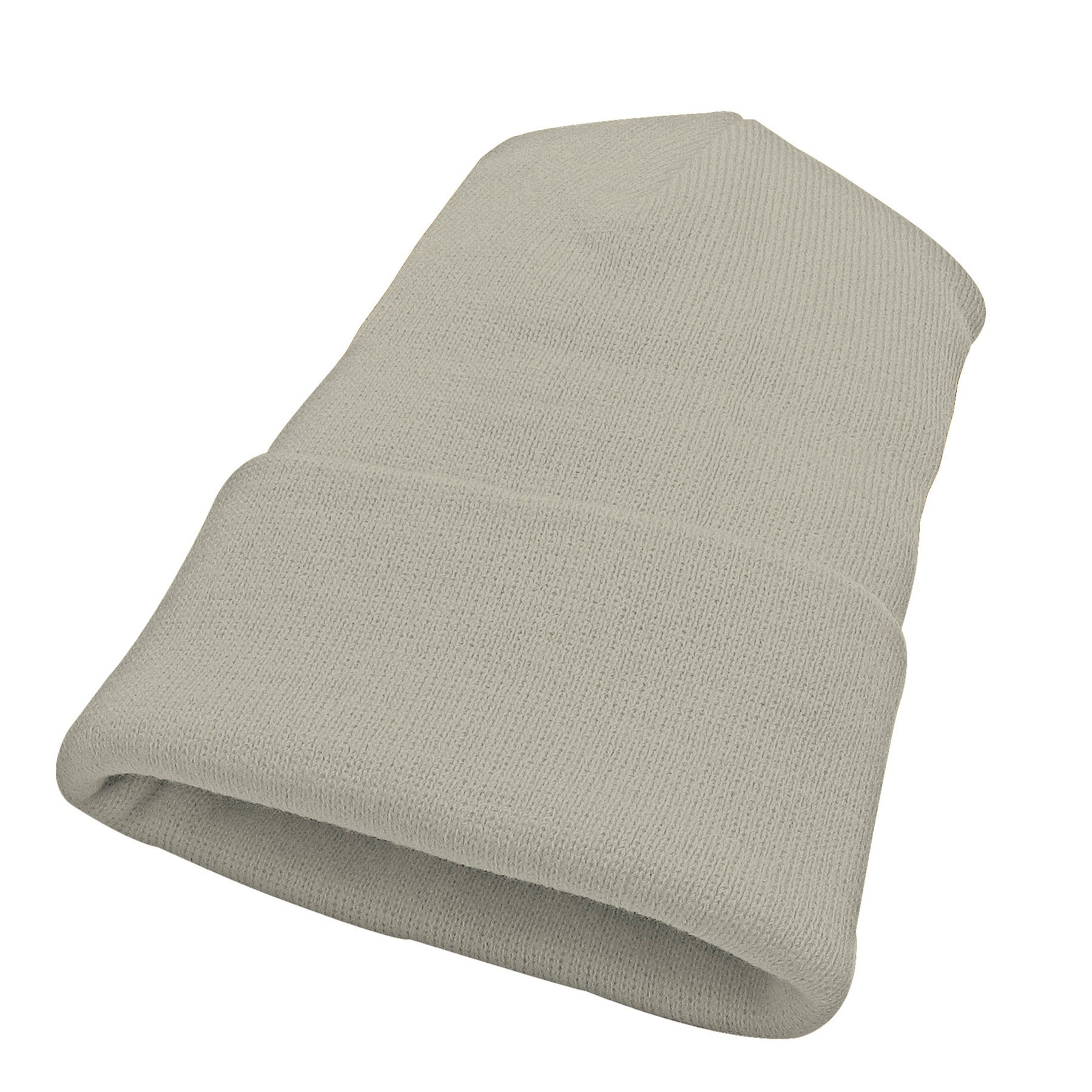 KNP Acrylic Knit Winter Toque in ivory featuring a classic cuffed beanie style.