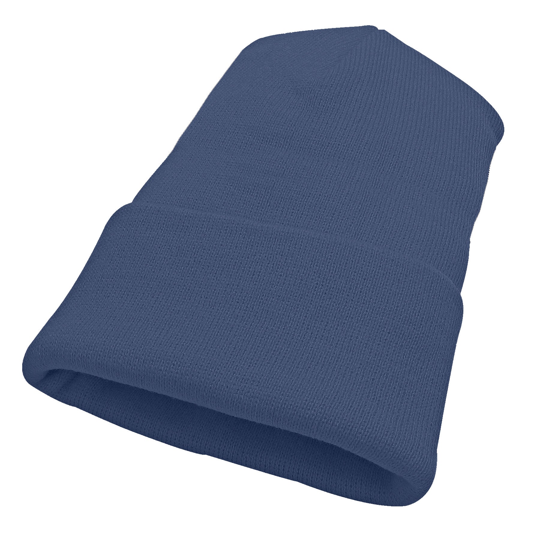 Steel Blue KNP Acrylic Knit Winter Toque on a white background.