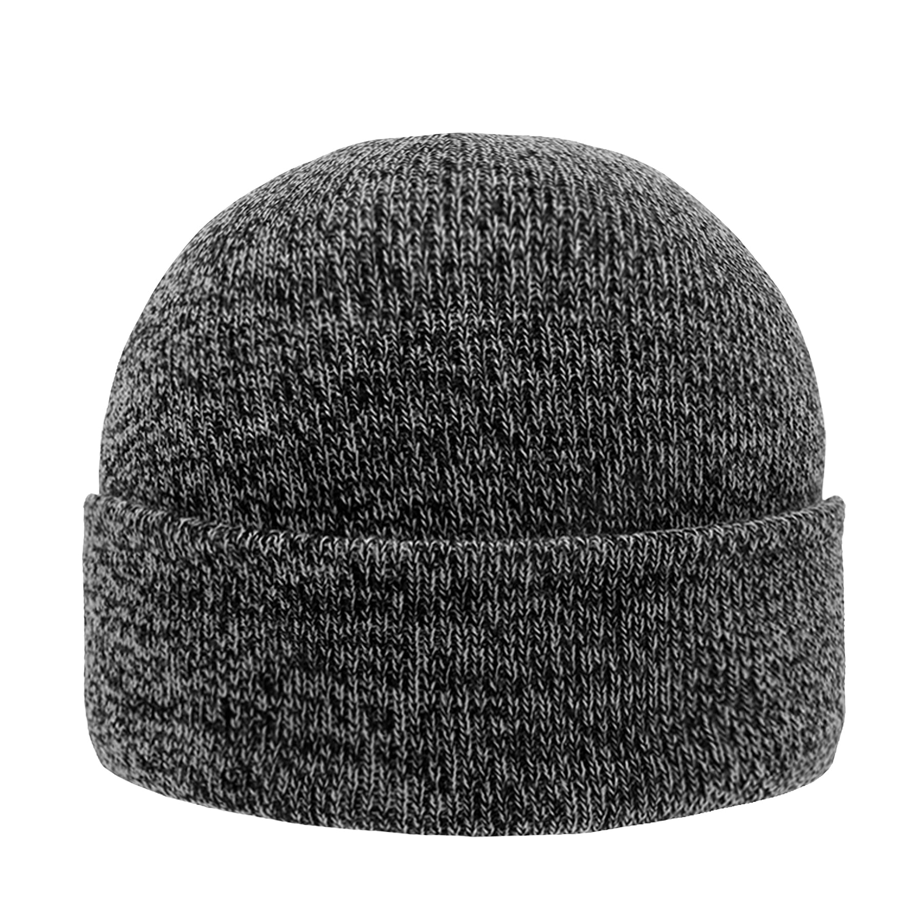 KNP Melange Acrylic Winter Knit Toque with Cuff in Salt & Pepper color.