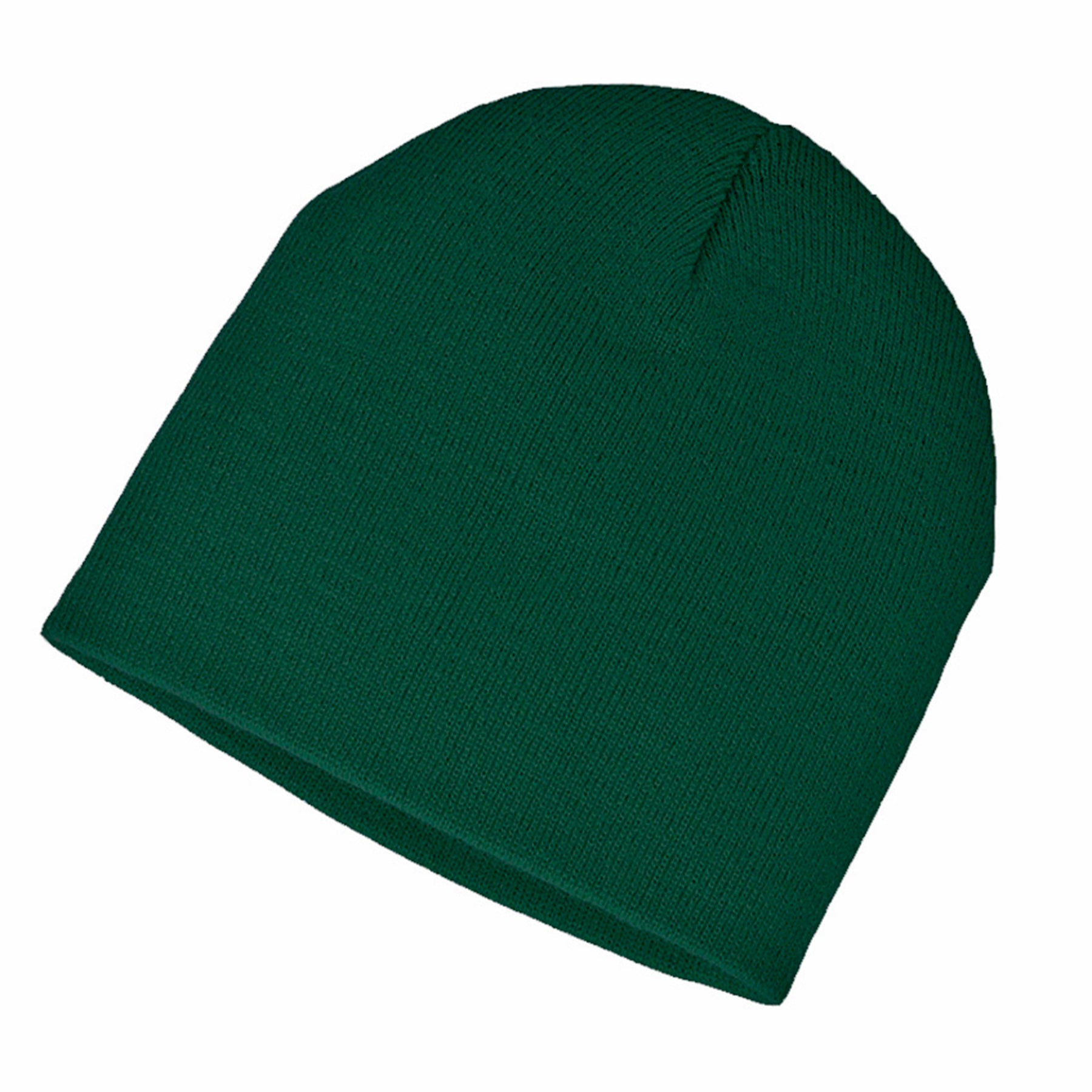 KNP Acrylic Knit Fine Gauge Toque in forest green.