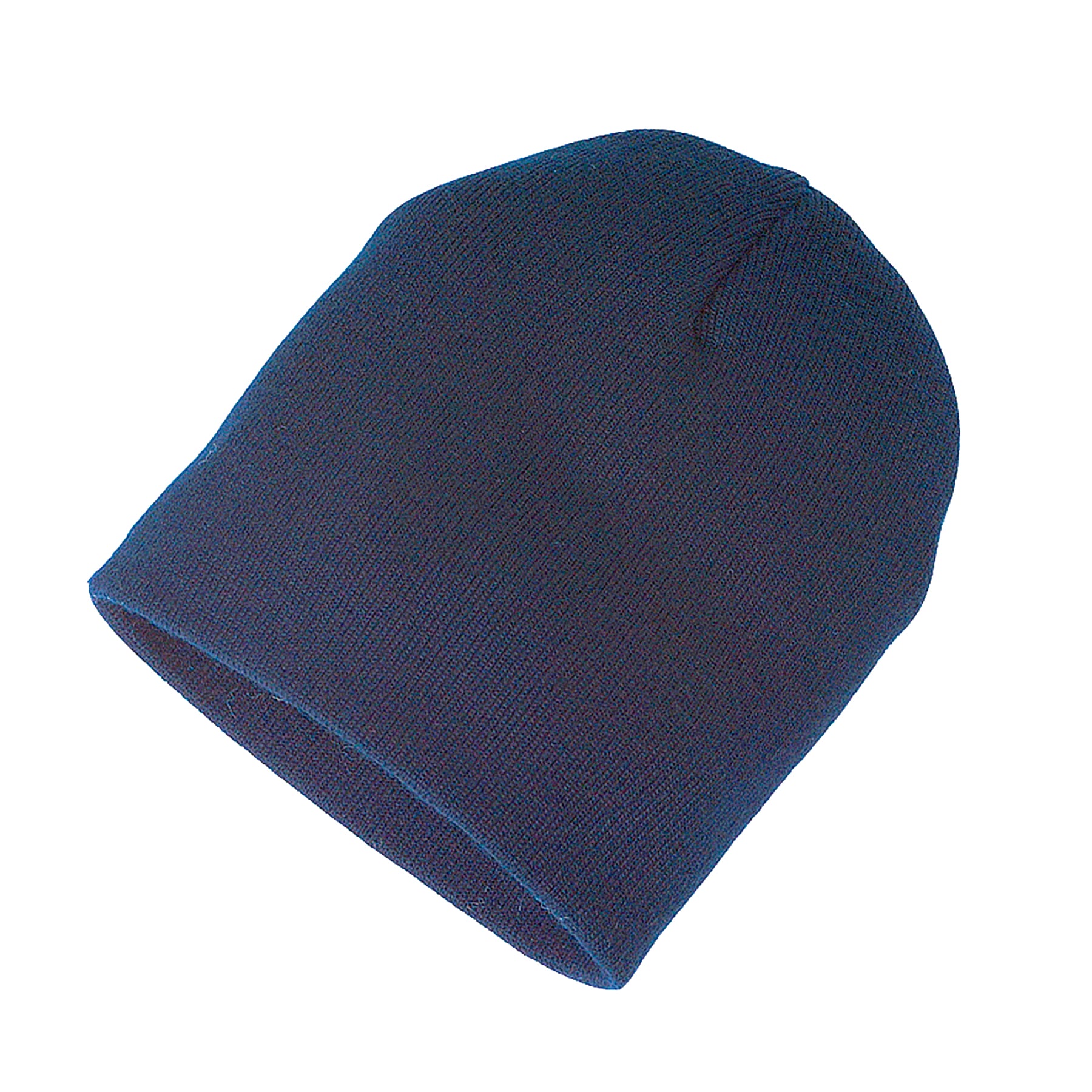 KNP acrylic knit fine gauge toque in navy.