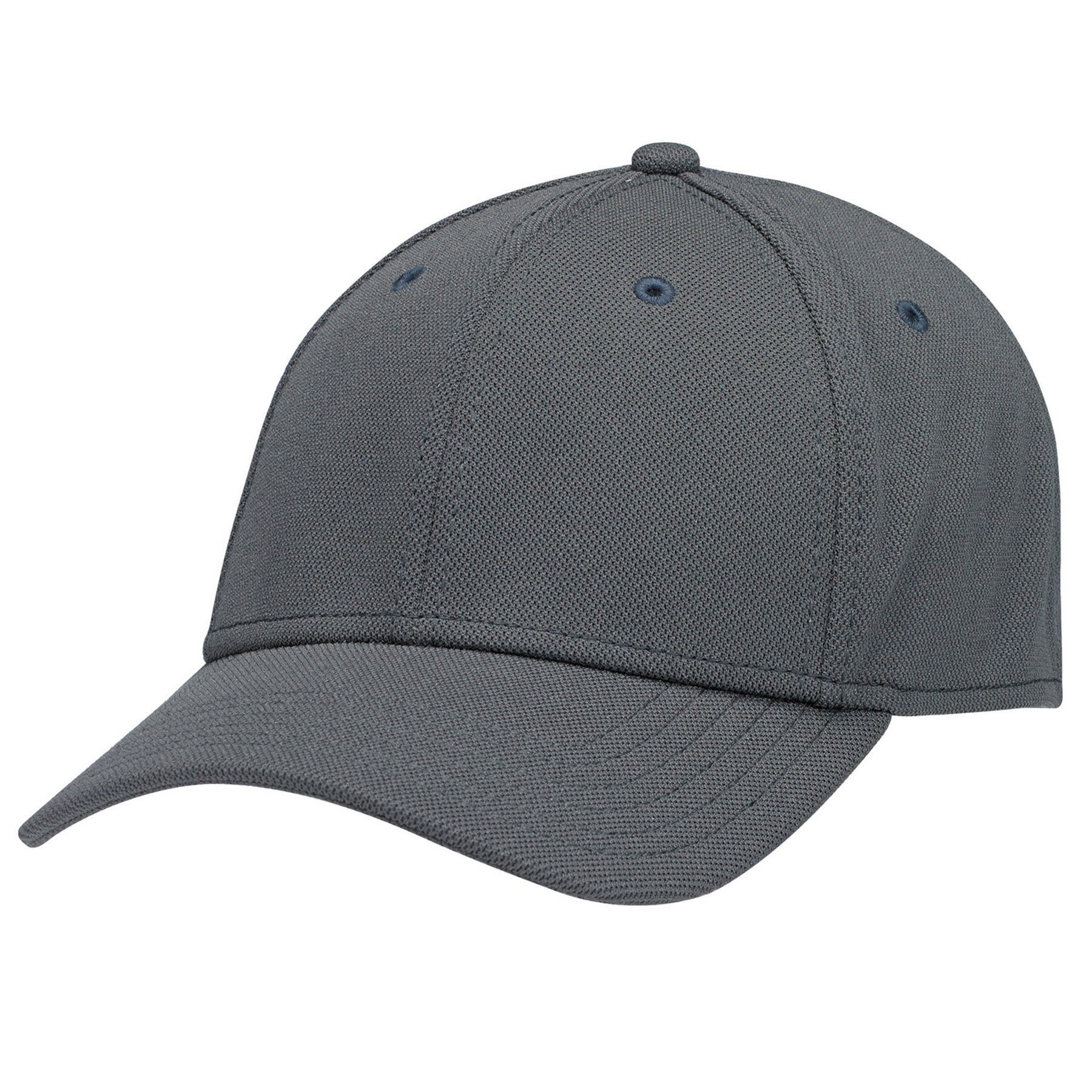 Charcoal AJM Deluxe Polyester 6-panel constructed contour A-Flex baseball cap.