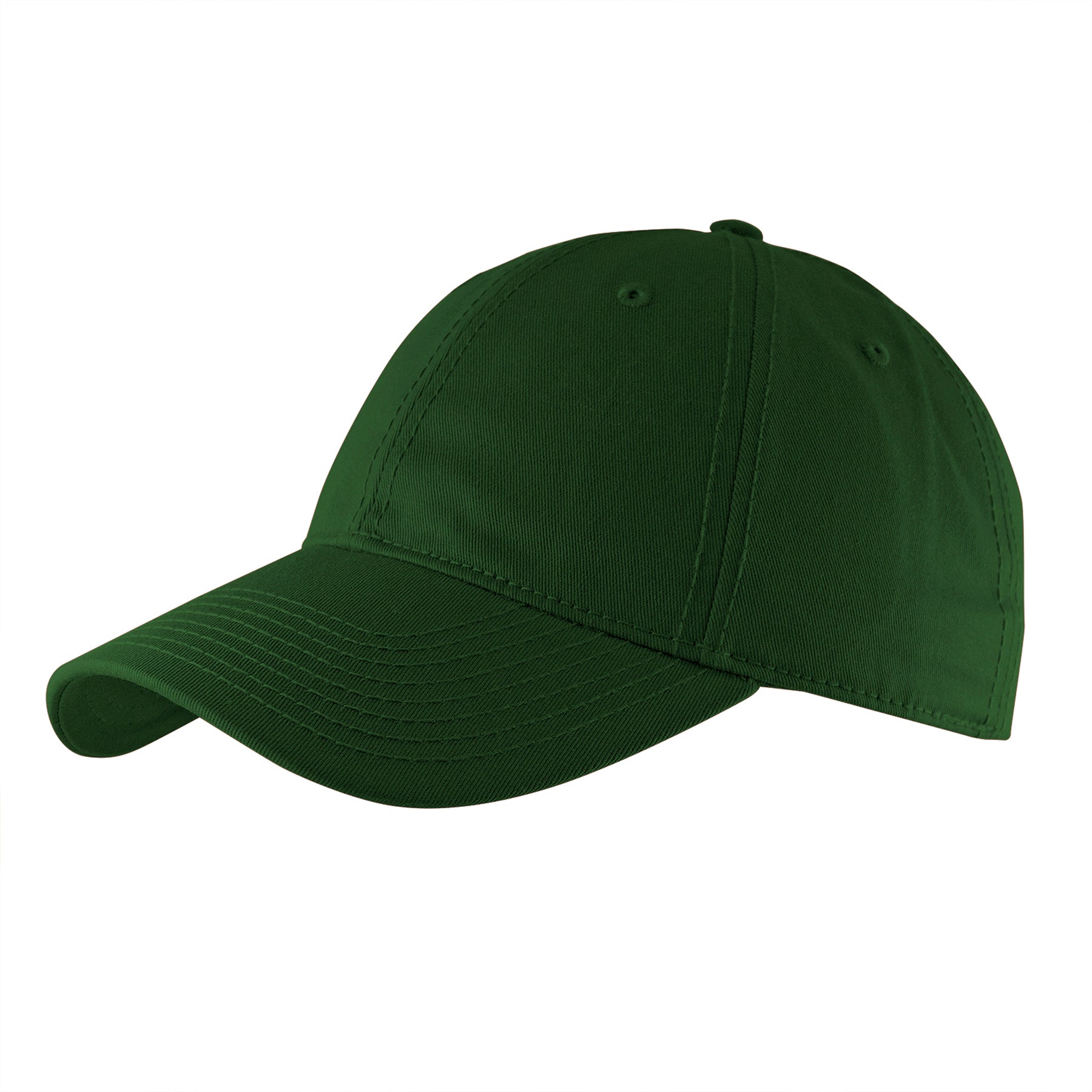 Forest Green KNP Chino Twill cap viewed from a side angle.