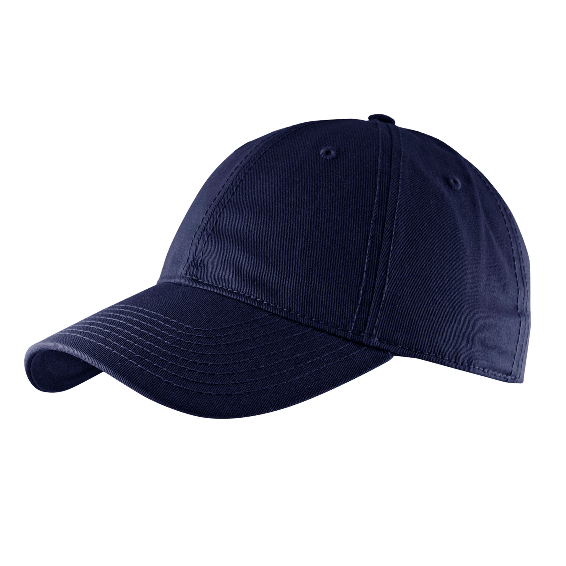 KNP Chino Twill cap in navy, a classic baseball-style cap with a structured crown and curved brim.
