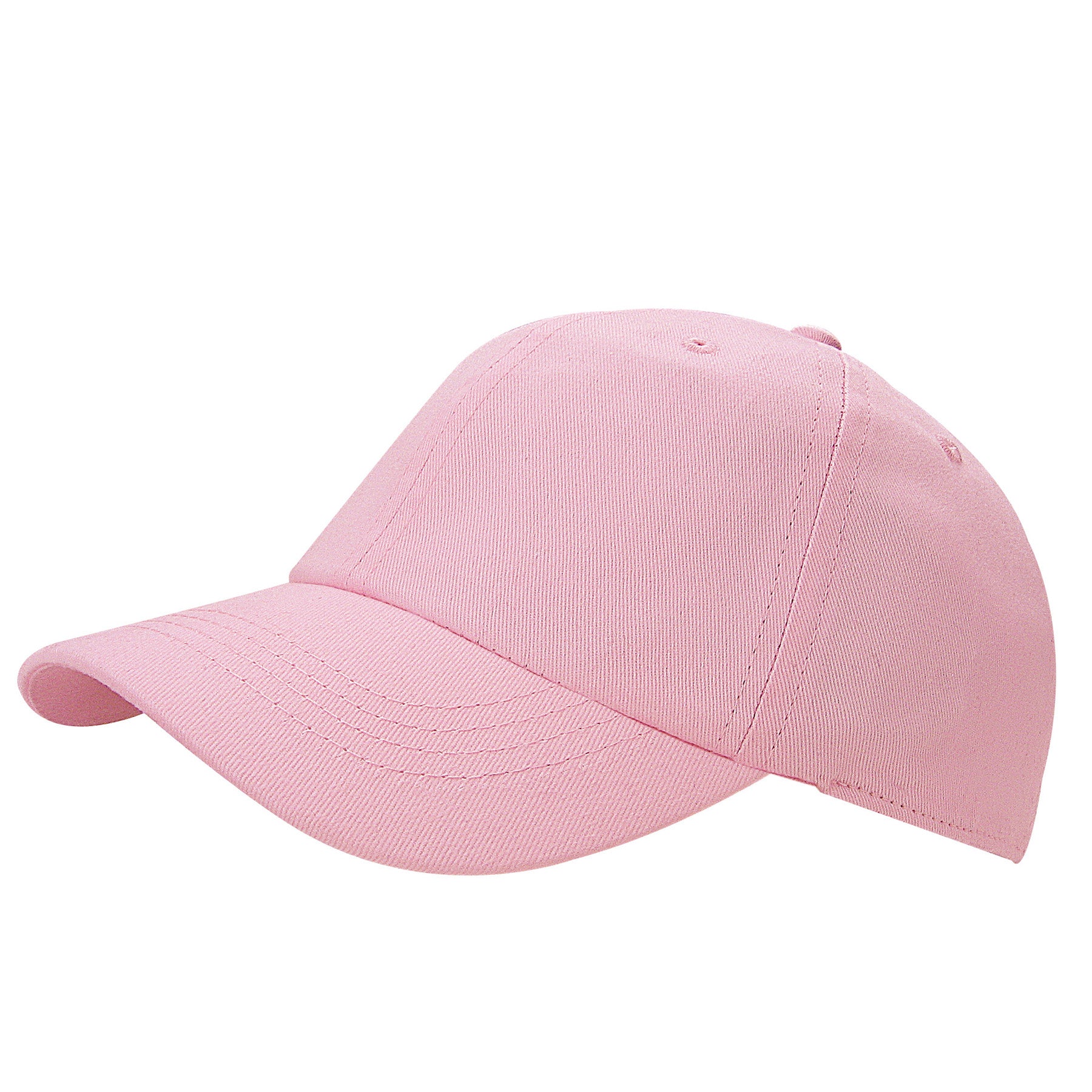 KNP fine brushed cotton cap in pink featuring a classic baseball design.