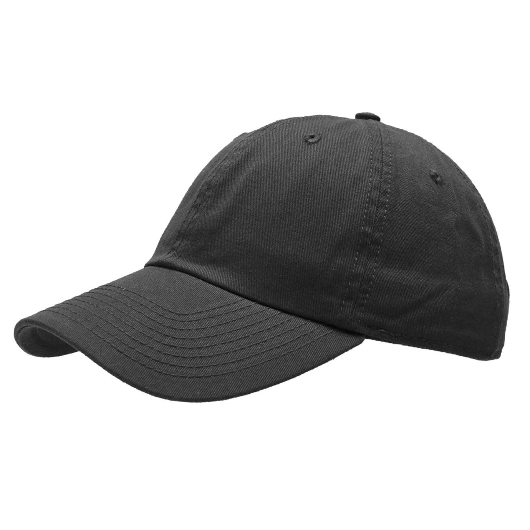 Charcoal KNP Garment Washed Cotton Chino Twill Cap in a classic six-panel baseball style.