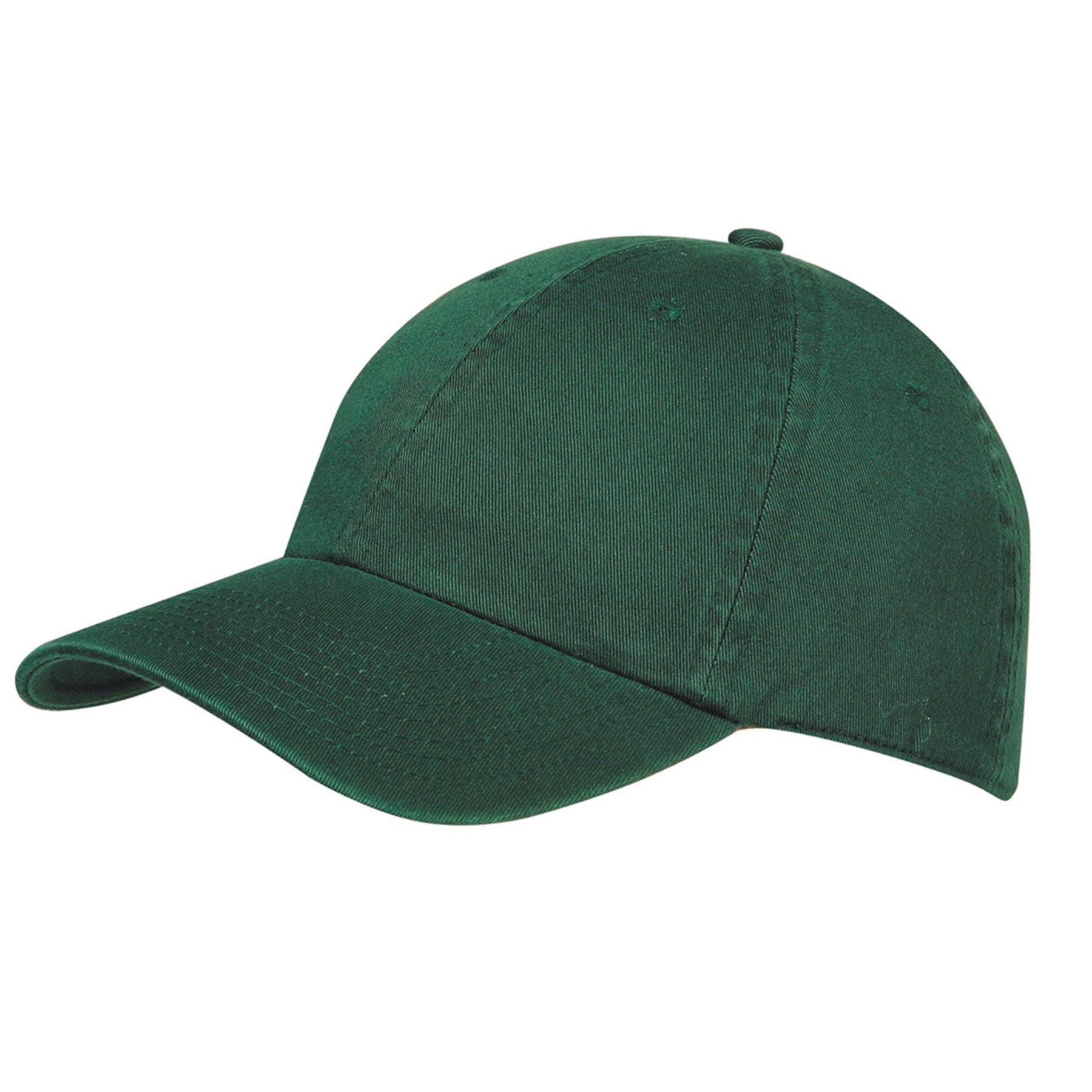 KNP Garment Washed Cotton Chino Twill Cap in forest green.