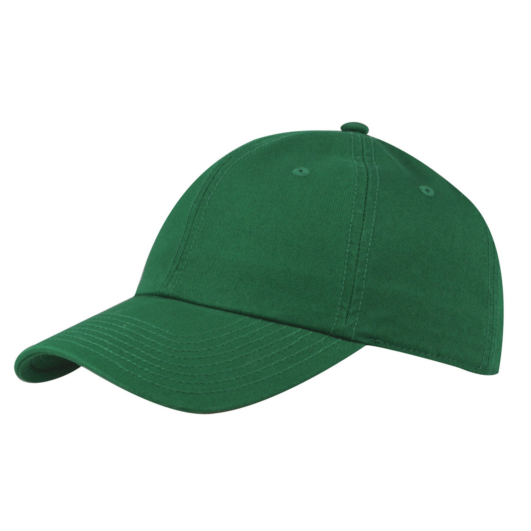 KNP Garment Washed Cotton Chino Twill Cap in Kelly green.