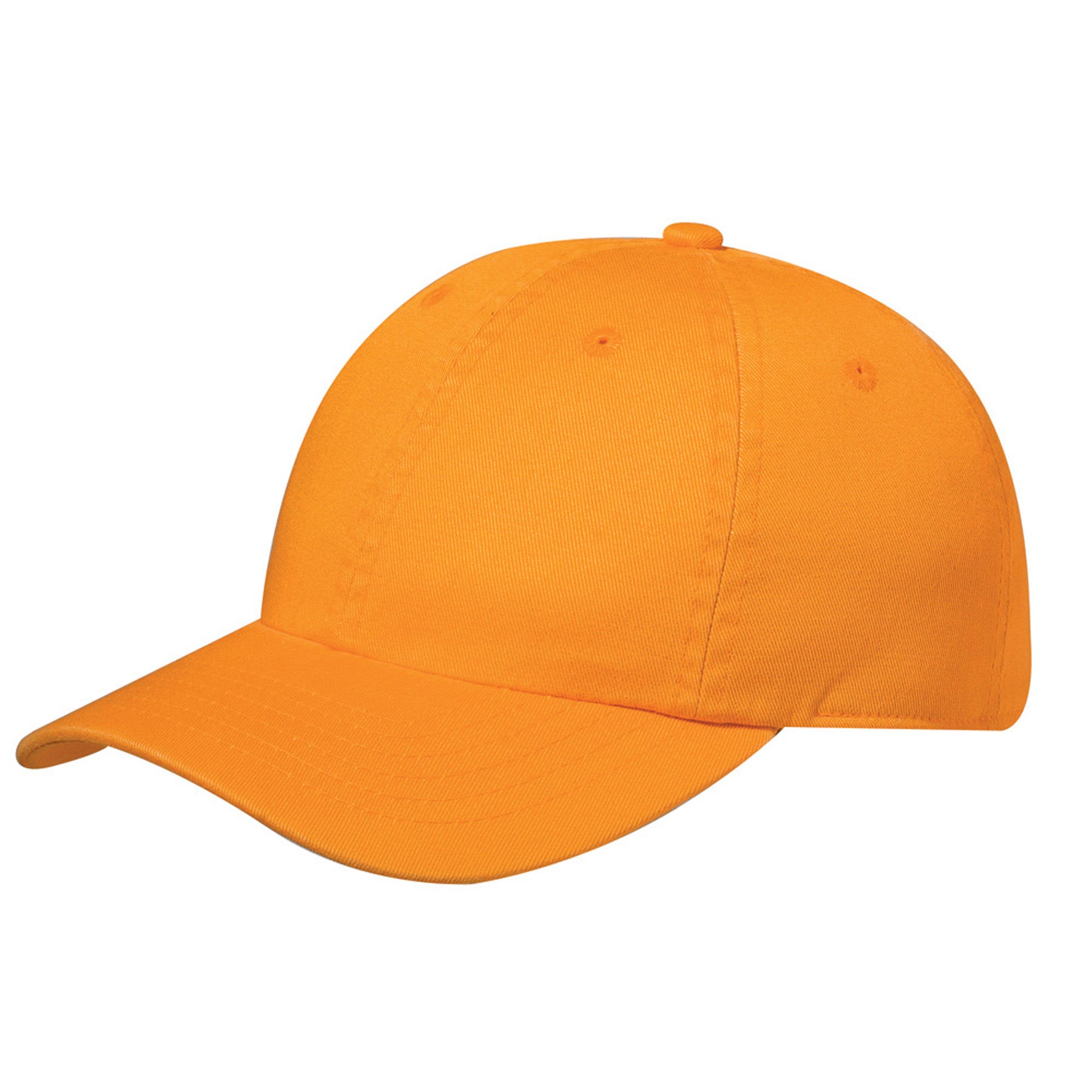 Mustard KNP Garment Washed Cotton Chino Twill Cap, featuring a classic six-panel design.