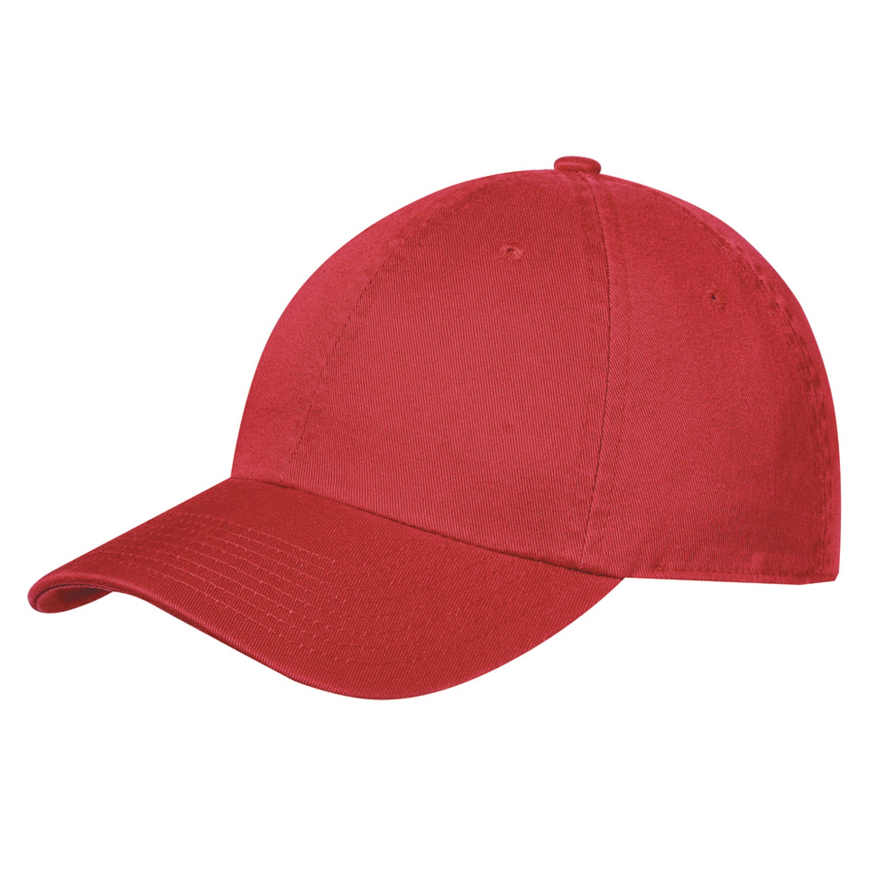 KNP garment washed cotton chino twill cap in red.