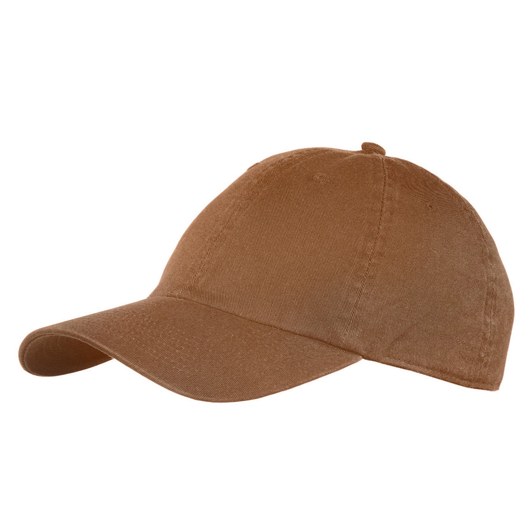 KNP Garment Washed Cotton Chino Twill Cap in toffee brown.