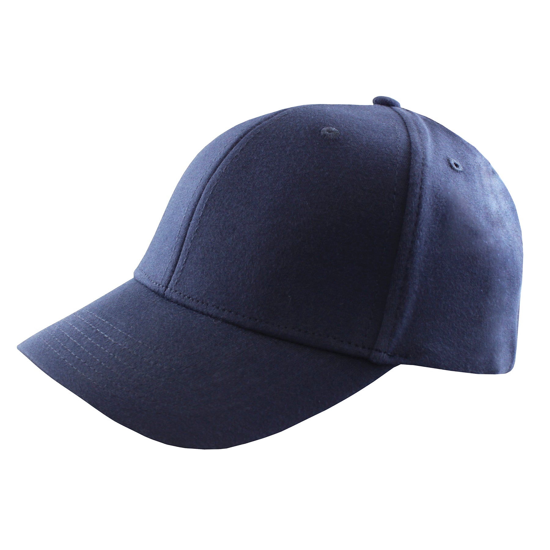 KNP Premium Cotton Jersey Cap in navy blue, featuring a classic six-panel baseball cap design.