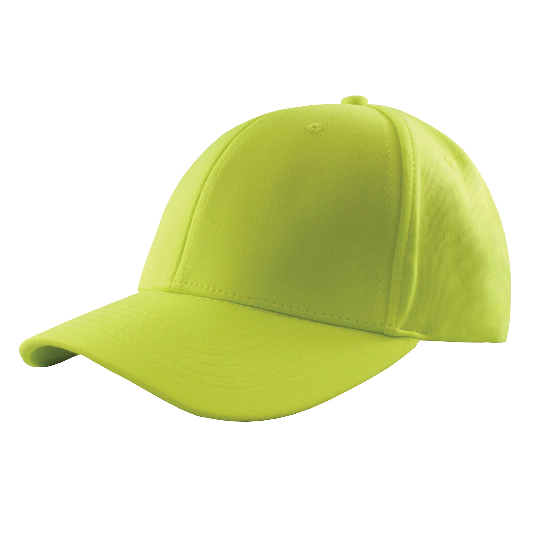 KNP Premium Cotton Jersey Cap in safety green, featured as a sleek, solid-colored baseball hat.