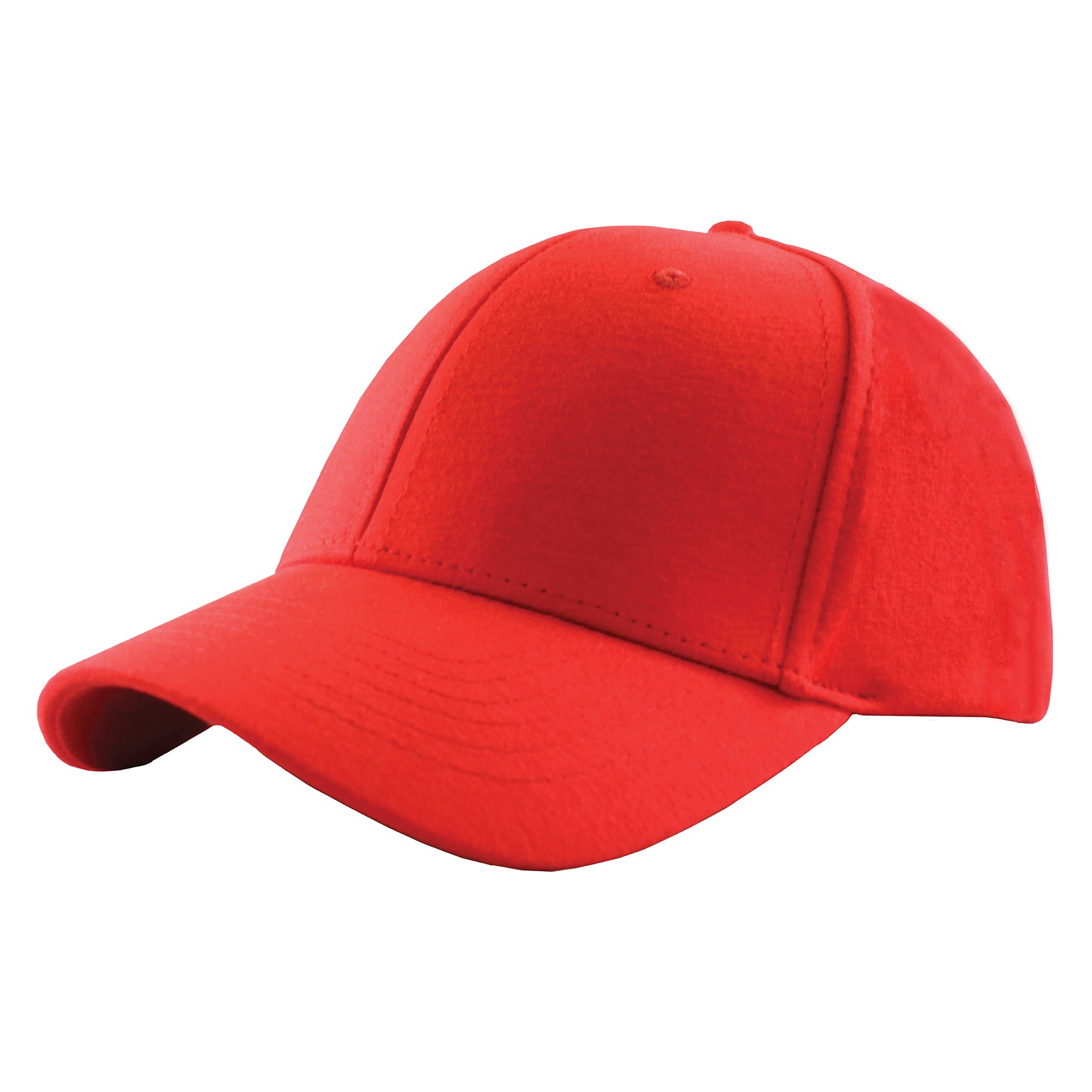 KNP Premium Cotton Jersey Cap in vibrant red, featuring a classic structured design.