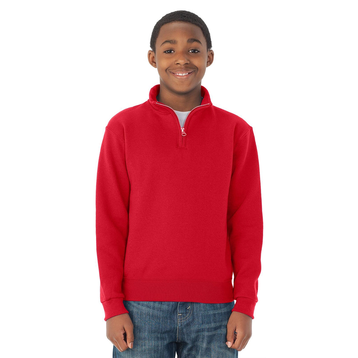 JERZEES NuBlend®  Youth Quarter-Zip Cadet